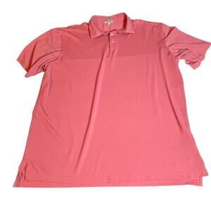 Peter Millar Summer Comfort Pink Polo Shirt Mens XXL Golf Performance Polo